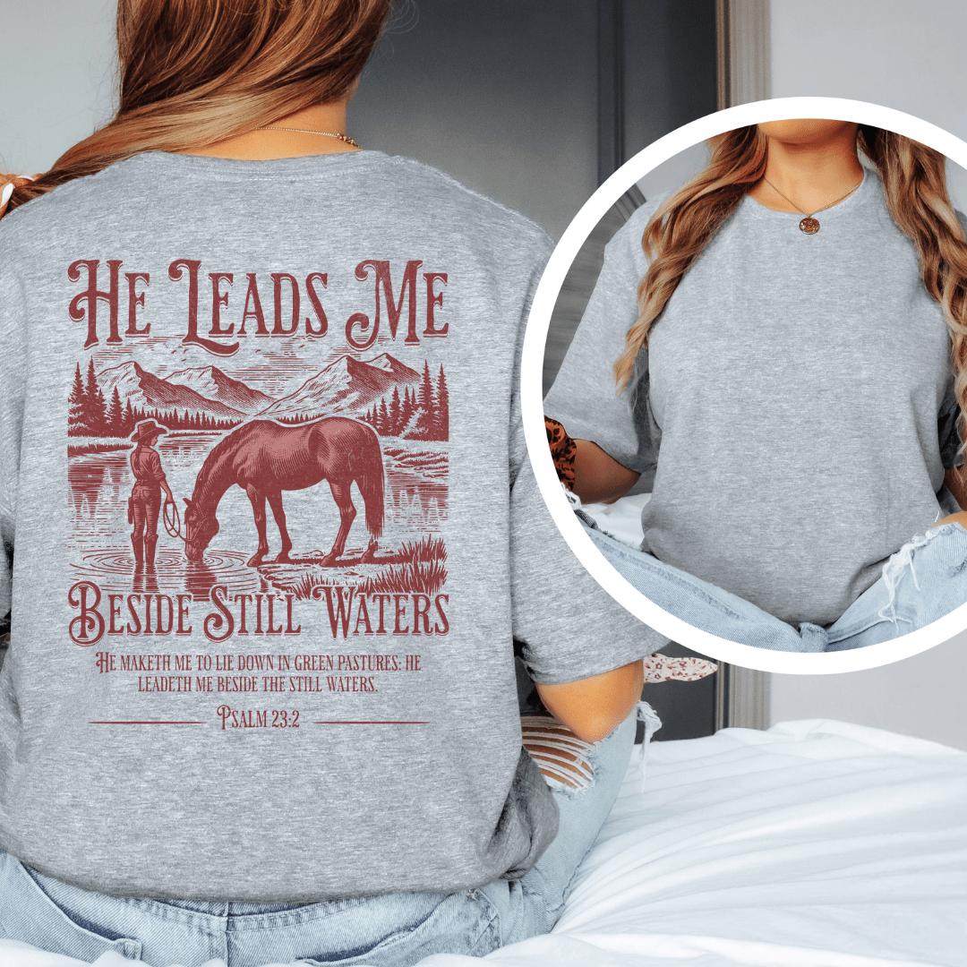Beside Still Waters - Back Print T-Shirt