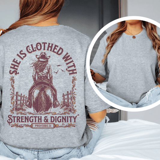 Strength & Dignity - Back Print T-Shirt