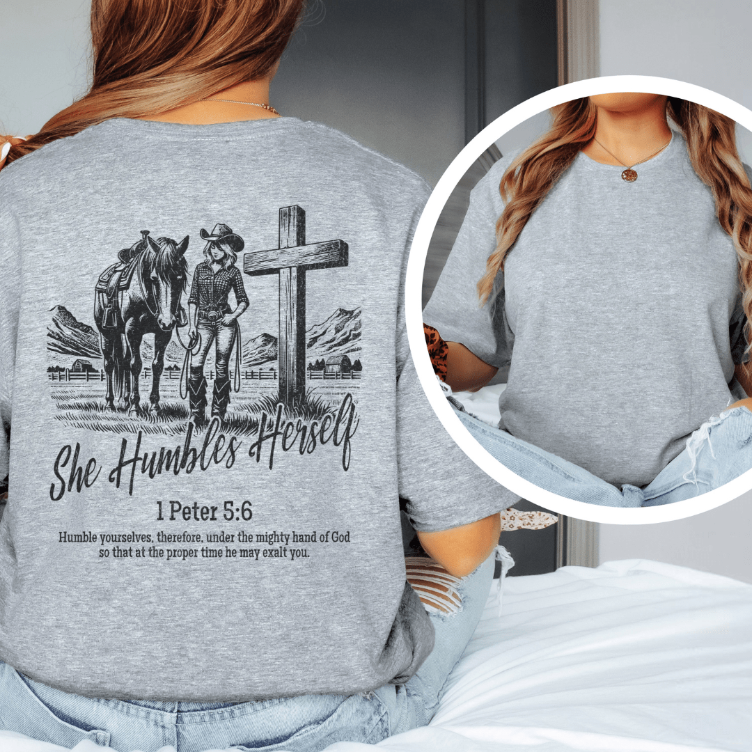 She Humbles Herself - Back Print T-Shirt
