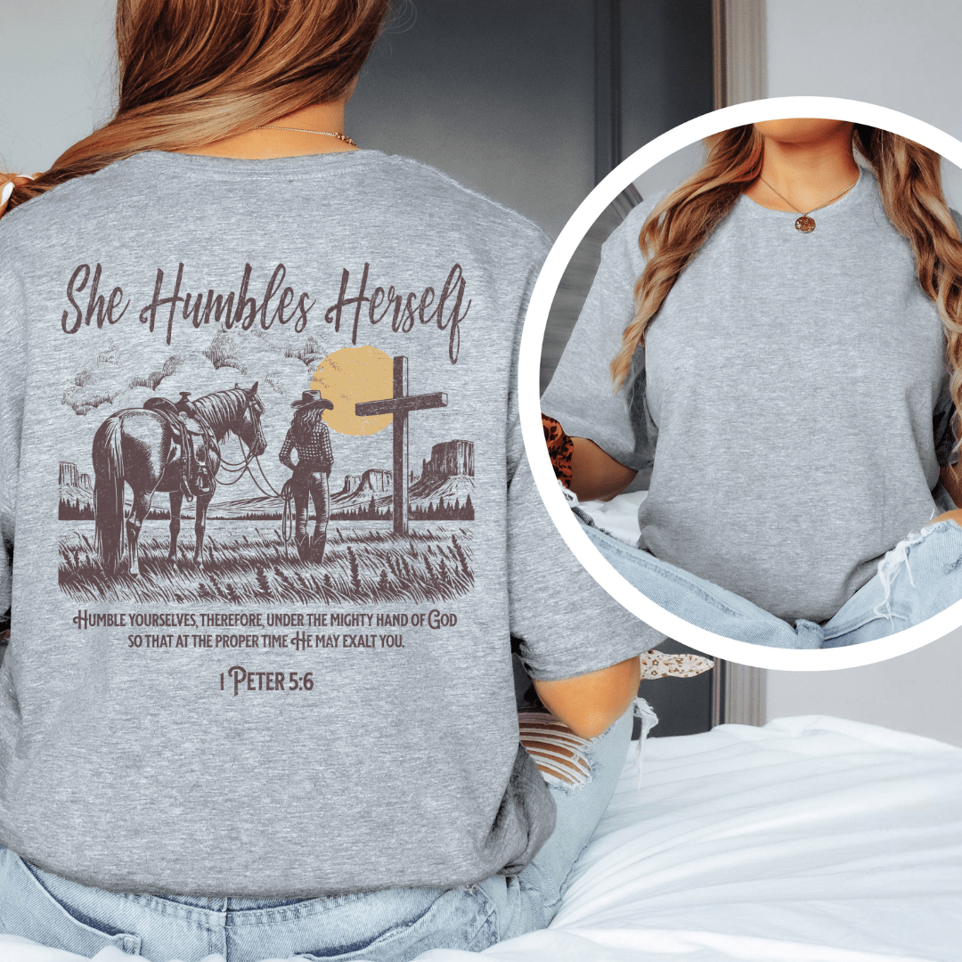 She Humbles Herself - Back Print T-Shirt