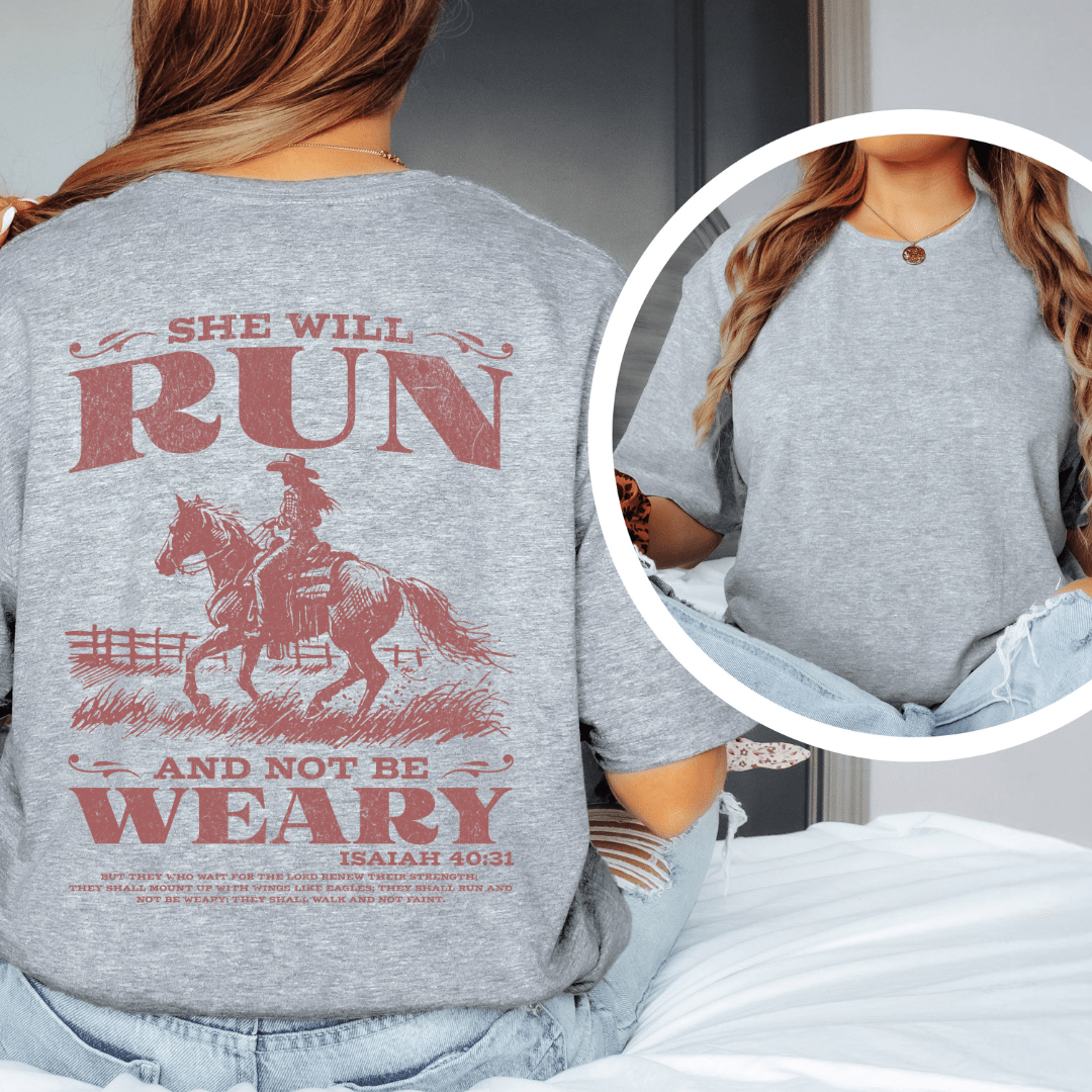 She Will Run T-Shirt - Back Print