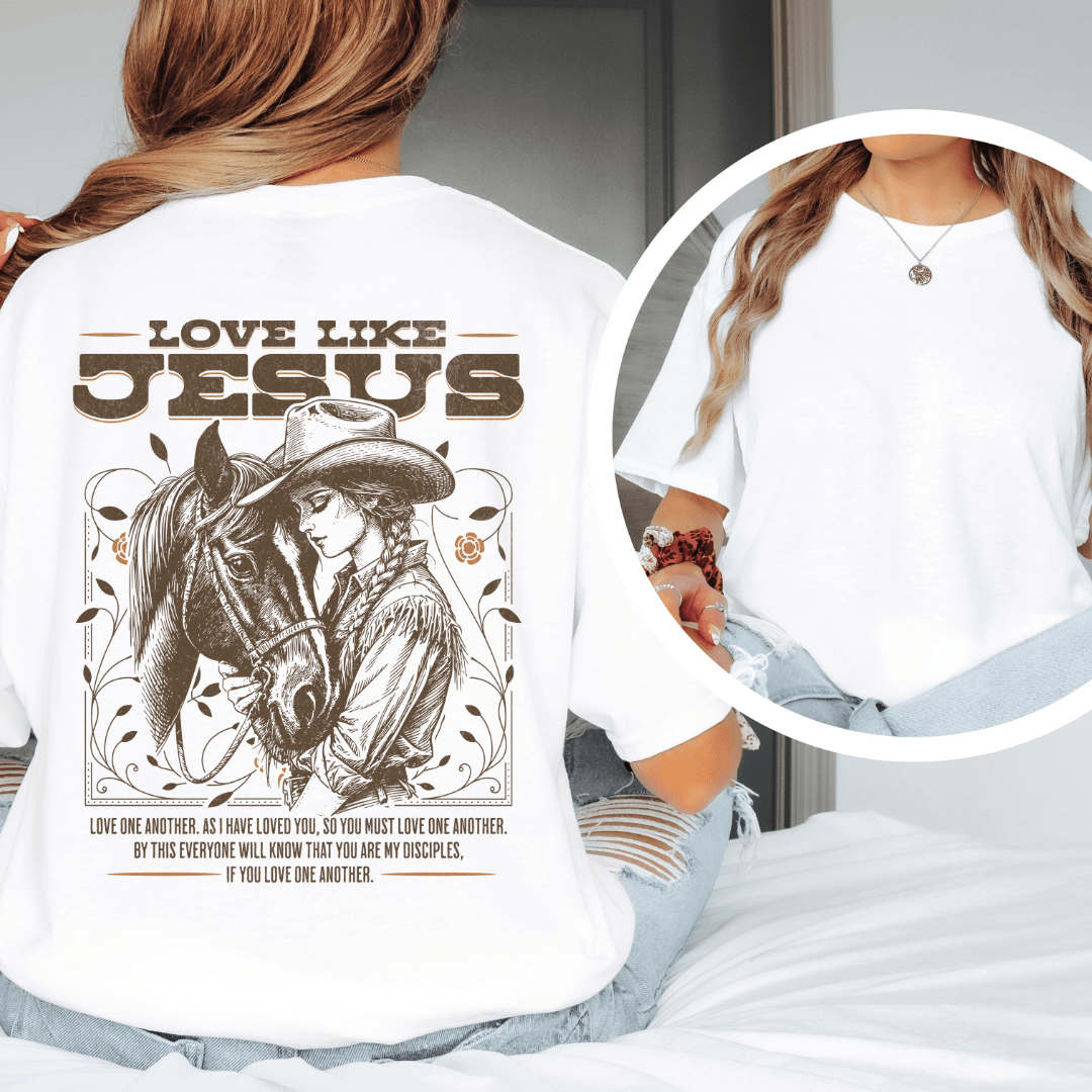 Love Like Jesus - Back Print T-Shirt