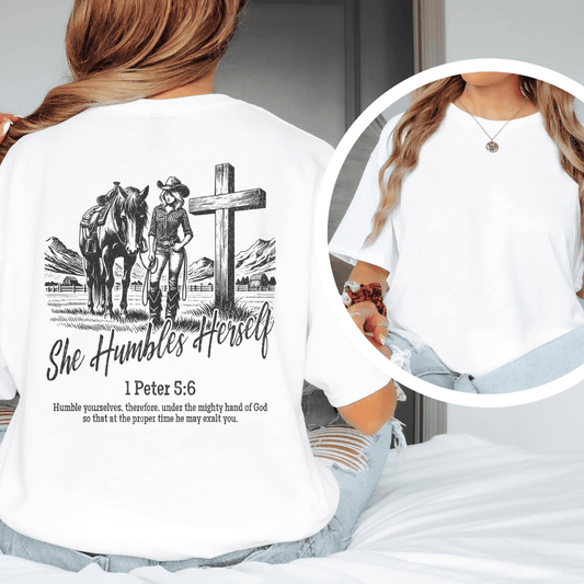 She Humbles Herself - Back Print T-Shirt