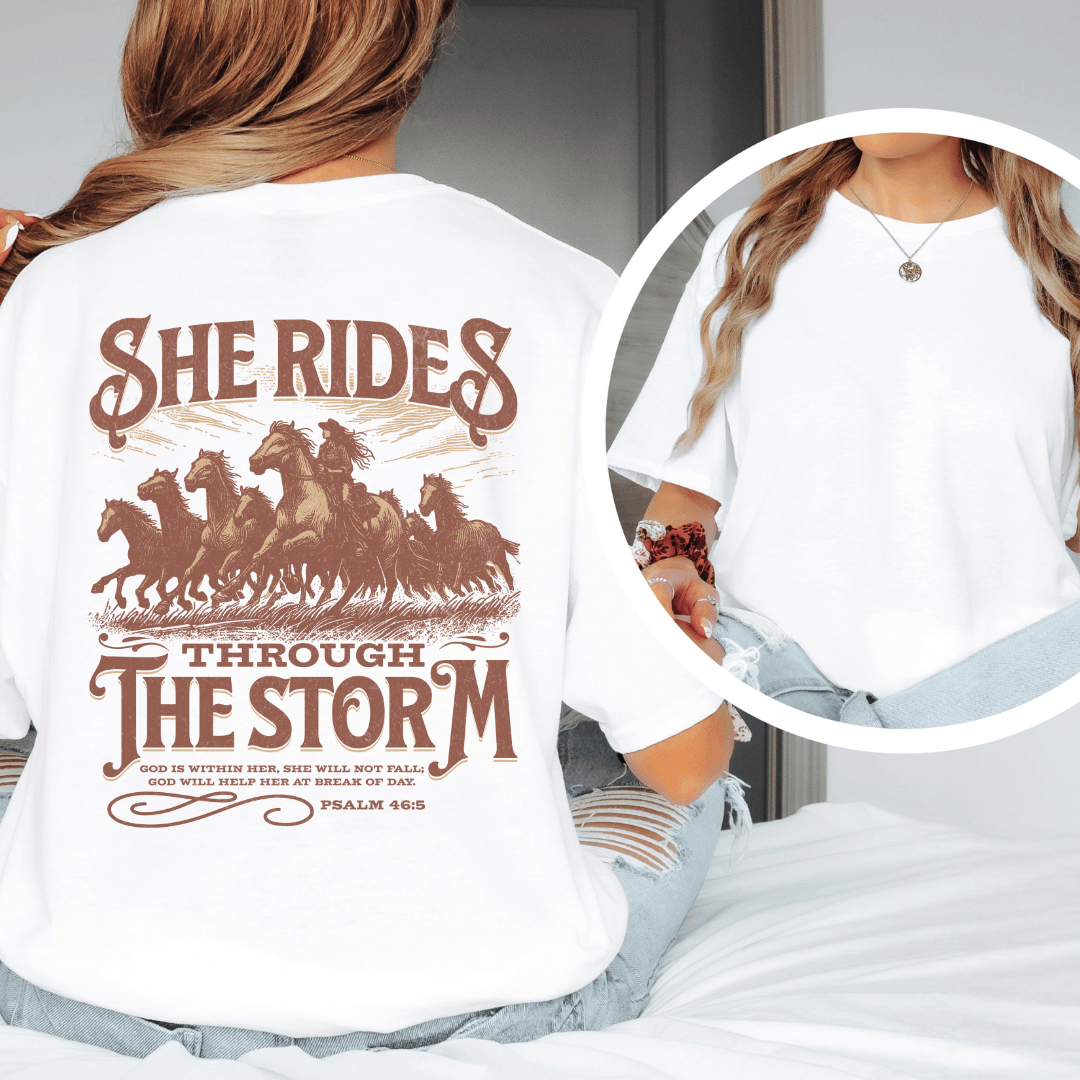 Through The Storm - Back Print T-Shirt