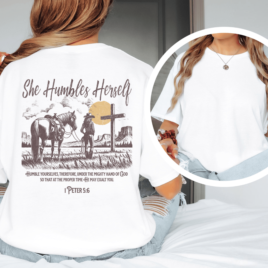 She Humbles Herself - Back Print T-Shirt