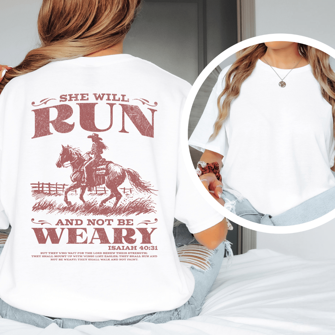 She Will Run T-Shirt - Back Print