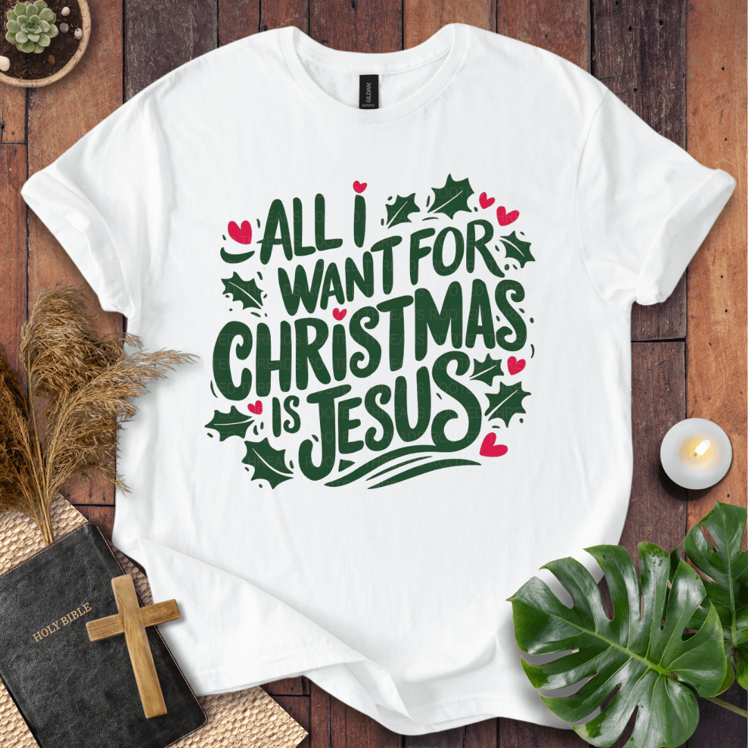 Christian holiday t-shirt reminding of the true meaning of Christmas – Jesus is the gift